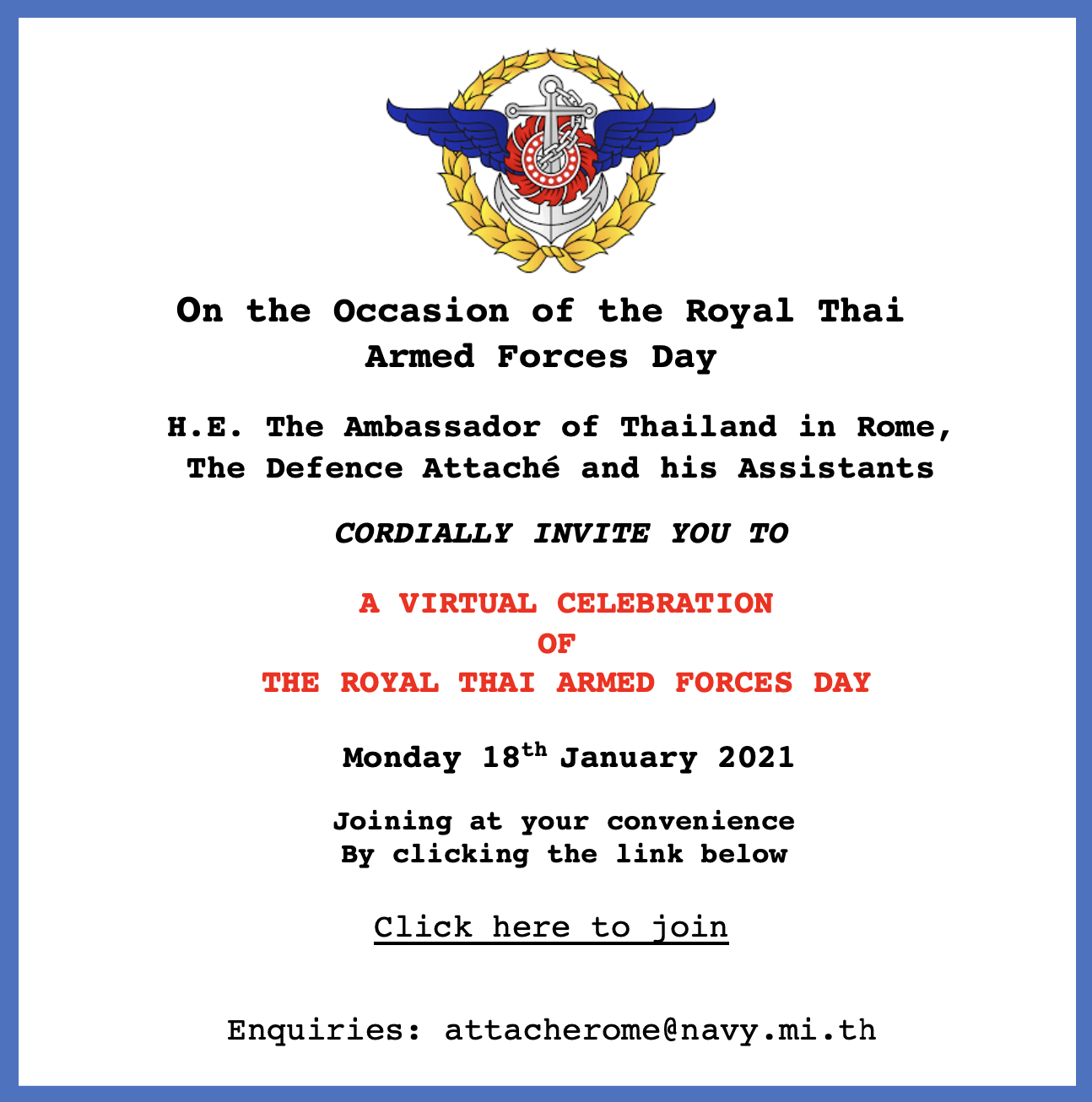 Royal Thai Armed Forces Day 2021